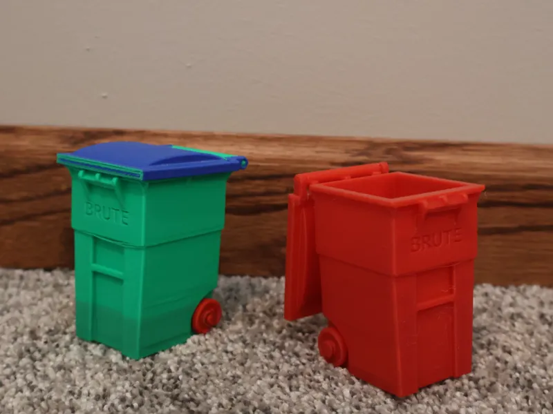 Print-in-place trash can