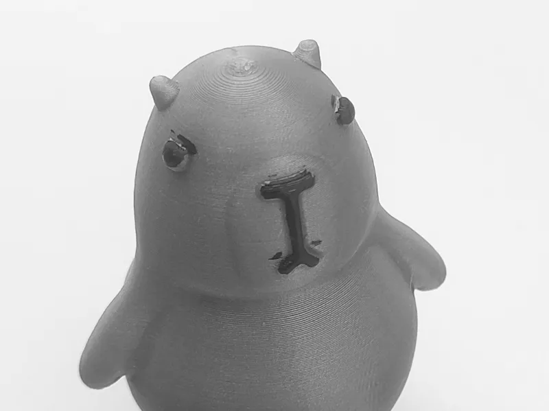 卡皮巴拉-Capybara 超可爱的小水豚 站立姿态 大便形状小尾巴