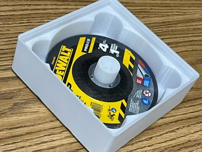 Gridfinity angle grinder disc storage