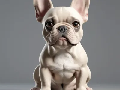 Gaston, the French Bulldog with a flat face