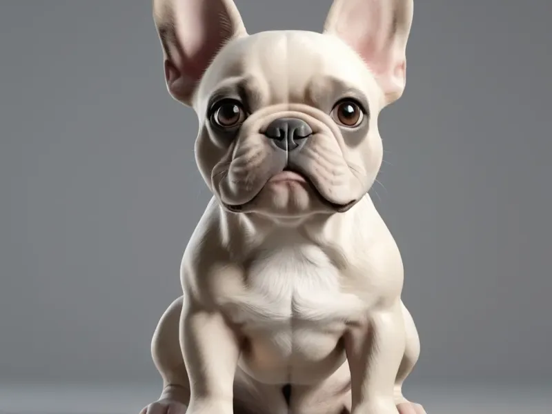 Gaston, the French Bulldog with a flat face