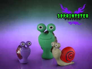 Whimsical Snail (No Supports, STL and .3mf file)