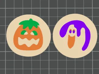 Pillsbury Pumpkin and Ghost Fridge Magnet(12x2mm)