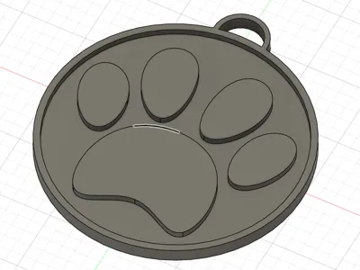 Paw Print Key Chain/Tag