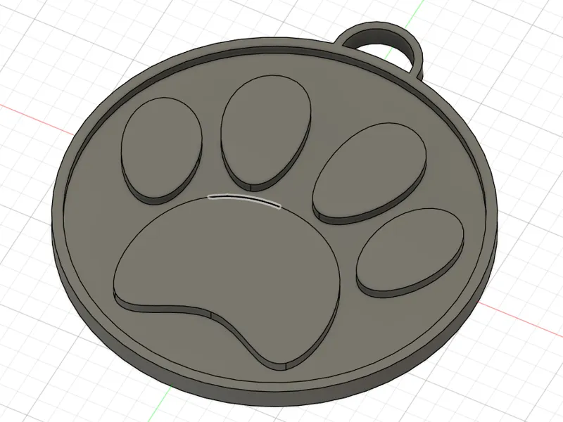 Paw Print Key Chain/Tag