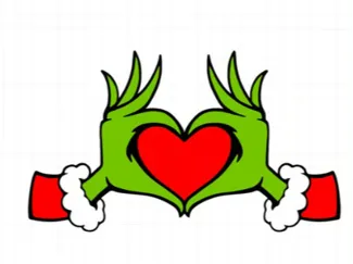 coração Grinch chaveiro