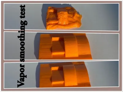 alcohol / acetone vapor smoothing test 