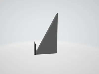 fin for miniature rocket / water rocket