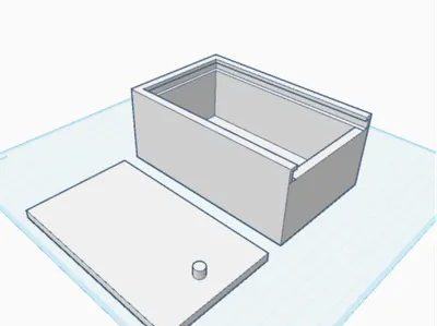 Box with slide-in lid
