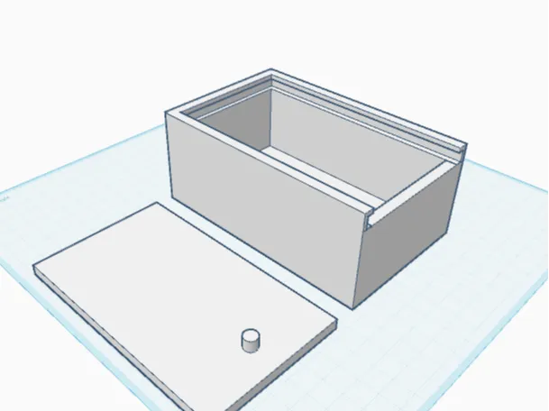 Box with slide-in lid