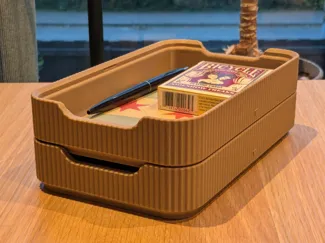 Snap fit organiser tray