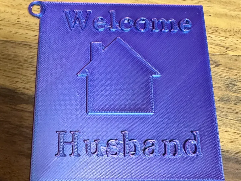 Welcome Home Husband Keychain