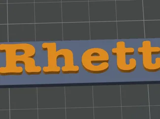 Customizable simple name tag