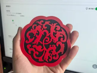 漆器手持镜子