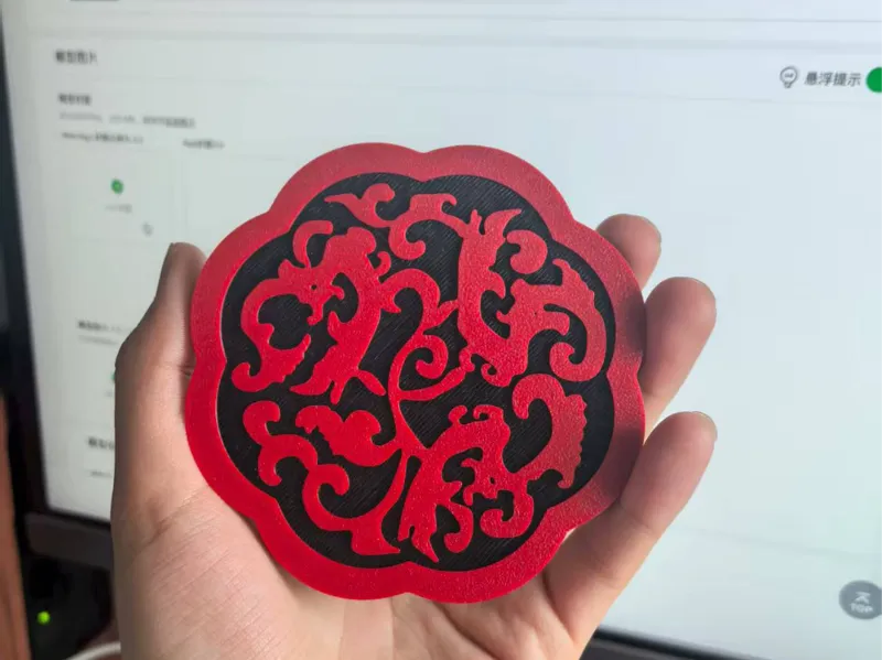 漆器手持镜子