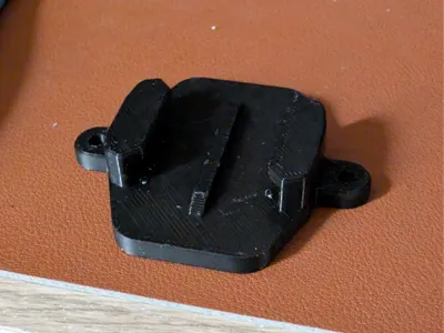 Action Camera slide mount with screw holes
