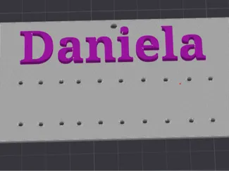 Soporte para pendientes para colgar nombre Daniela