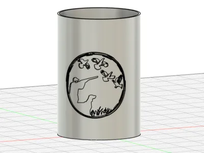 koozie with hunting picture