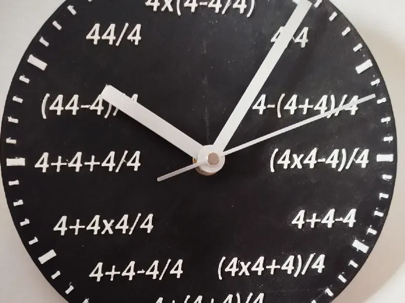 Mathematic wall clock
