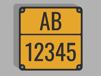 Customizable Enduro Number Plate