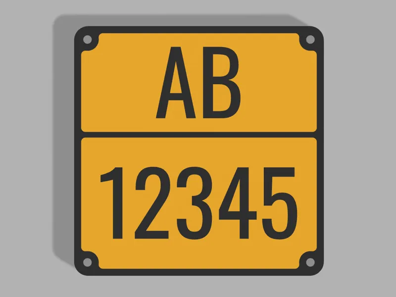 Customizable Enduro Number Plate