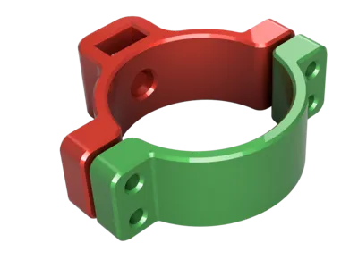 Clamp (holder, mounting) for a bicycle shock absor