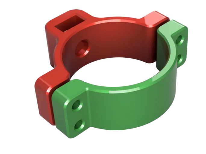 Clamp (holder, mounting) for a bicycle shock absor