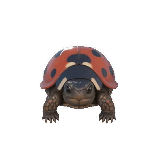 Action Figure Animal Maluco Tartaruga Joaninha