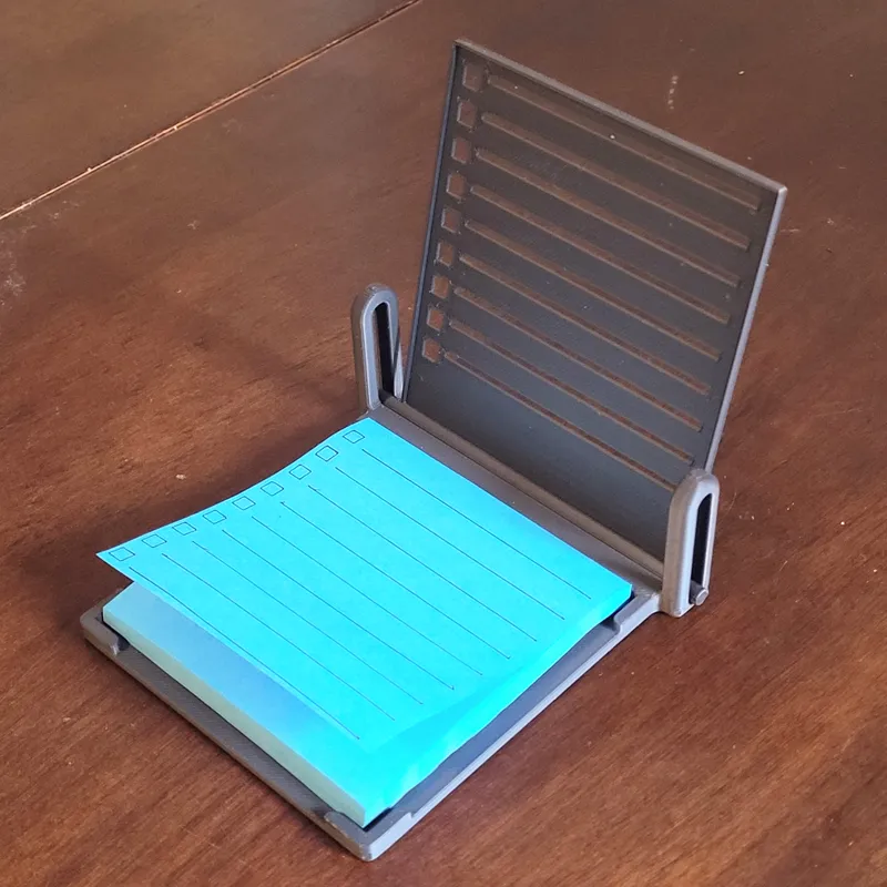 Sticky/post-it note holder with stencil