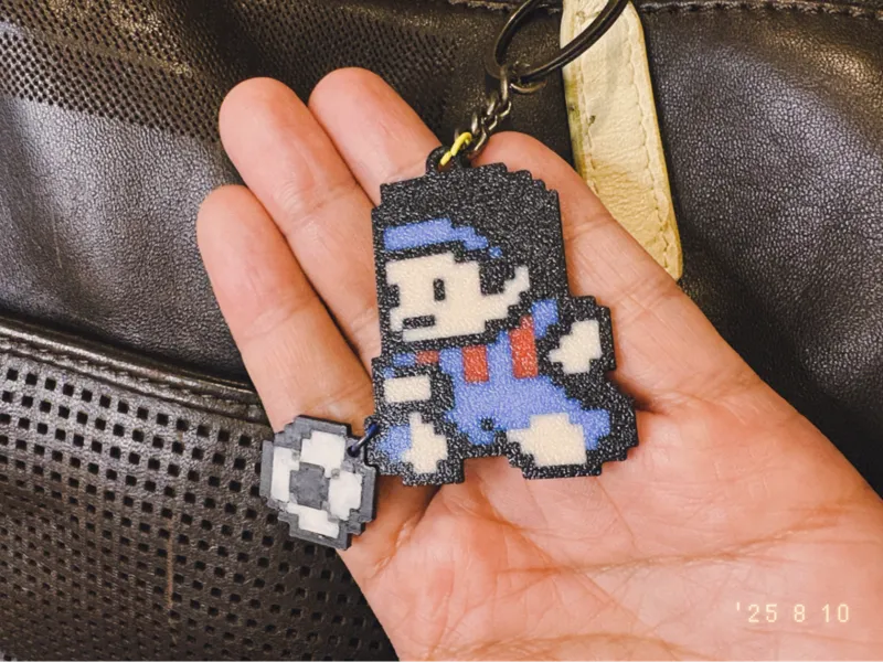 像素长发梅西钥匙扣 Pixel messi