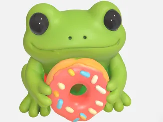 Cute Frog with Donut
