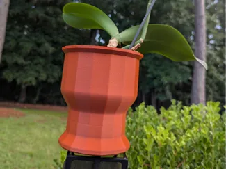 Planter with hidden key pocket