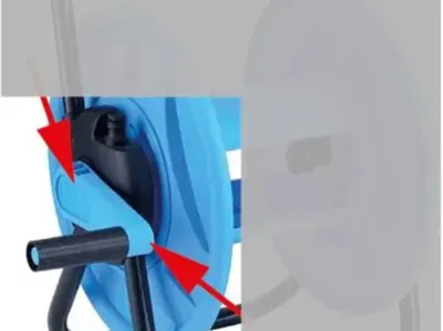 Hose collecting machine arm