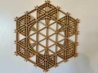 Hexagonal Kumiko Panel
