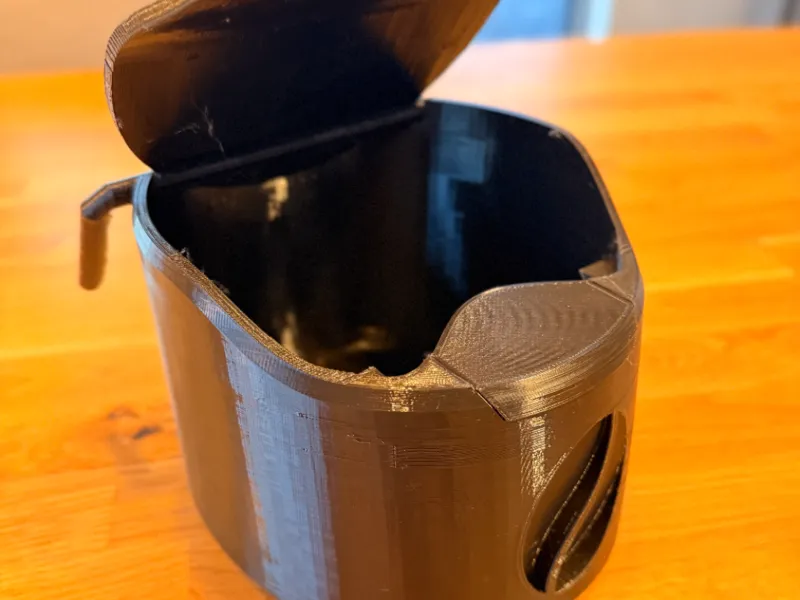 Knock box with tray and lid cover