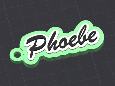 Phoebe Name Keychain
