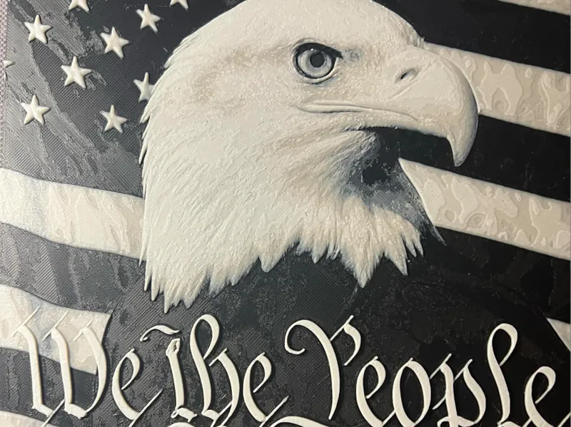 Hueforge-American Flag & Eagle
