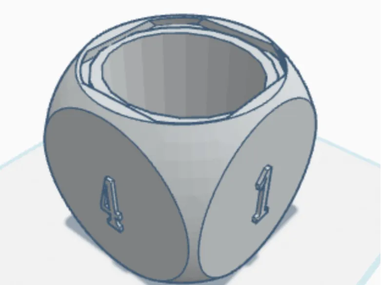 Dice pencil holder