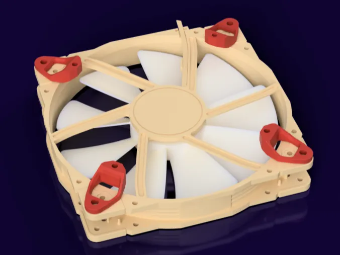 200mm PC fan adapter / 15mm spacer + CAD files