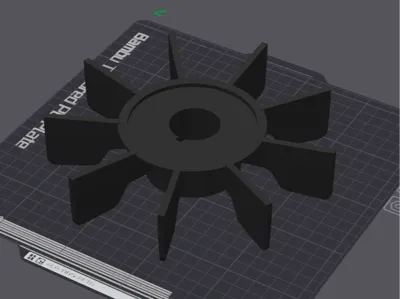 Motor Cooling Fan 1.37" Shadt 7.8" Diameter