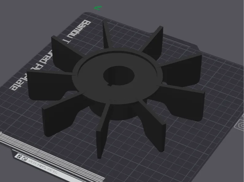 Motor Cooling Fan 1.37" Shadt 7.8" Diameter