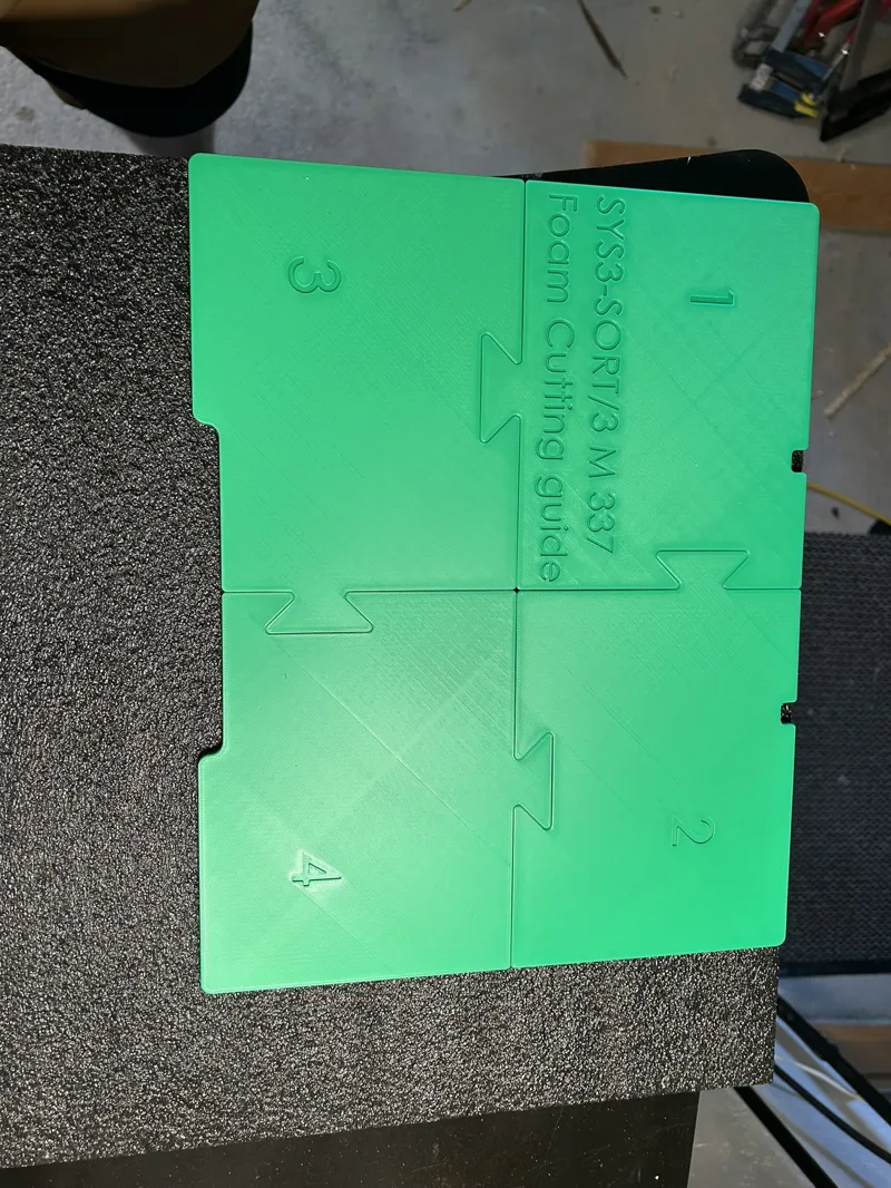 Sortainer M337 foam cutter guide
