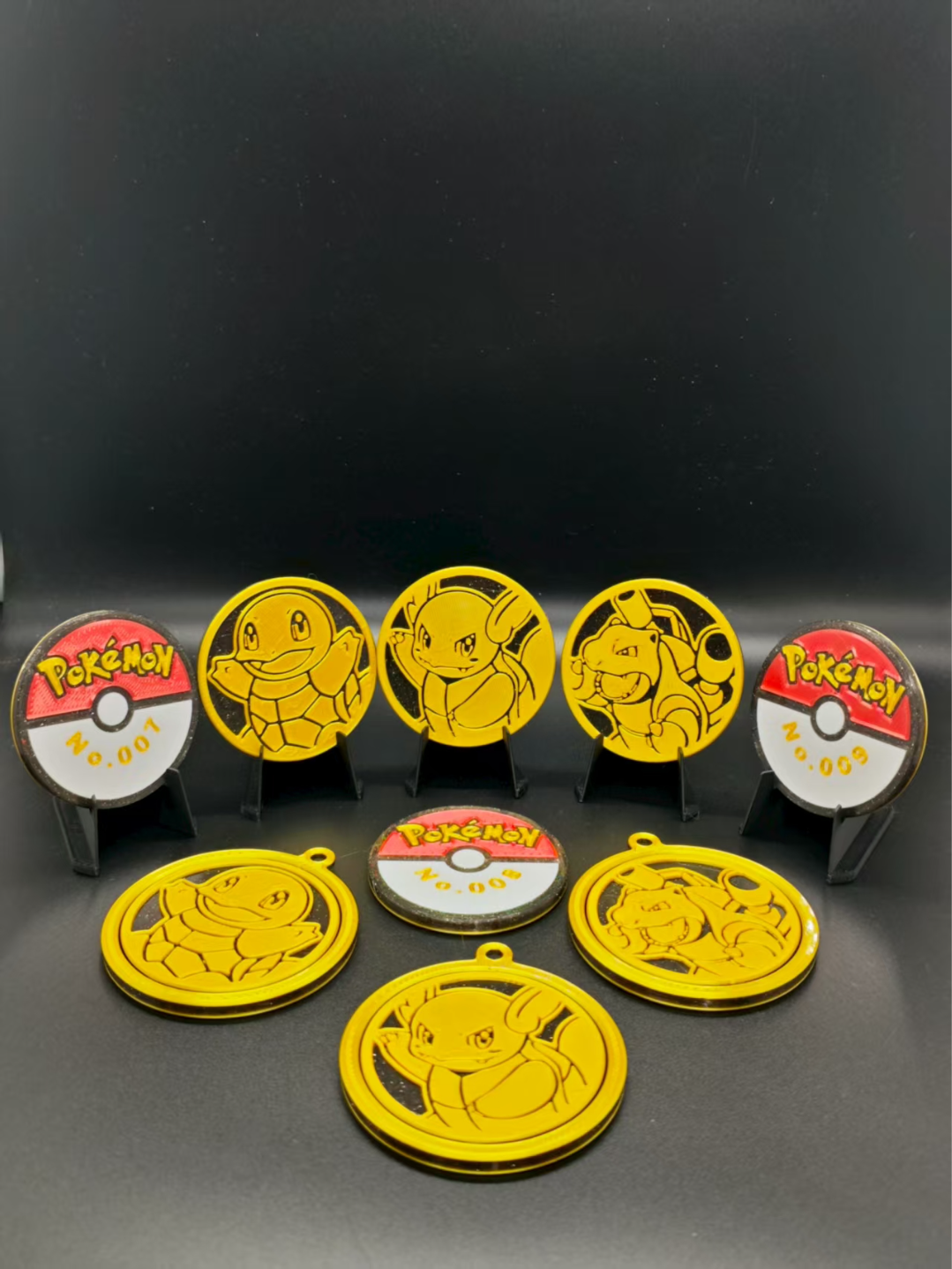 Pokemon 코인/냉장고 자석/회전식 걸이 (007 Squirtle→008 Wartortle→009 Blastoise) - 무료 3D  프린트 모델 - MakerWorld