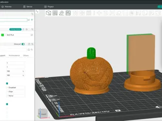 brick Halloween pumpkin lamp