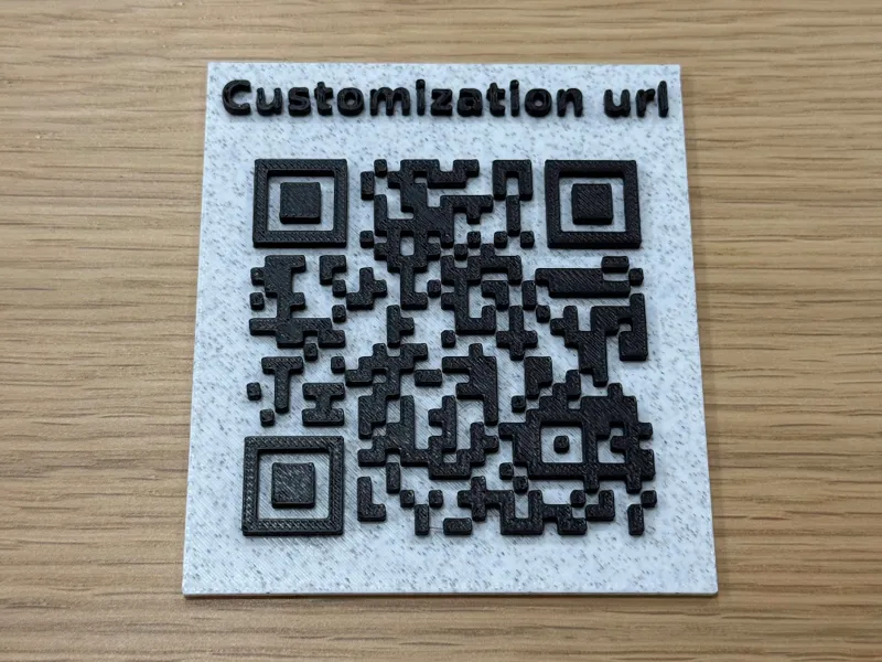 Custom QR code with label