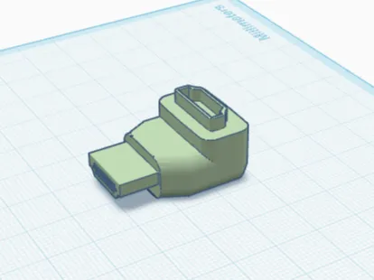 HDMI Up Angle Male-Female Adapter Model/Obj