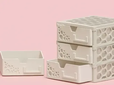 Drawer box with circle pattern