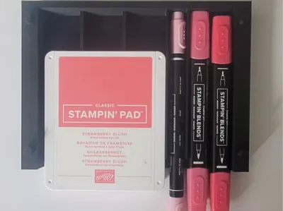 Holds old and new SU ink pads and shimmer brushes