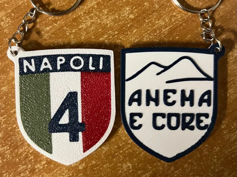 Portachiavi 4° Scudetto SSC Napoli Anema e Core 