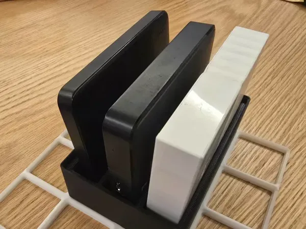 Rangement Gridfinity 2x3 pour disques durs externes